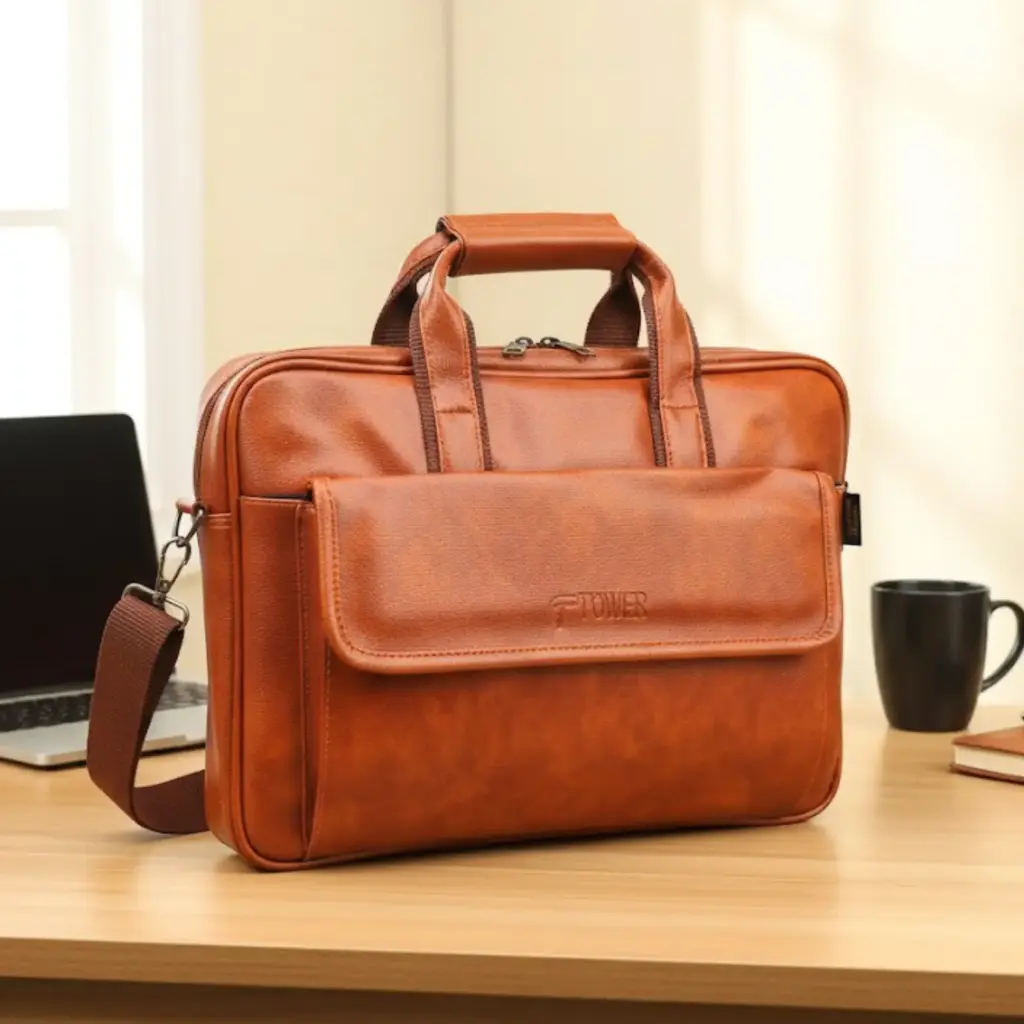 Tower Leatherette Satchel